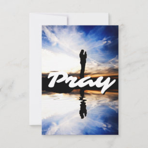 Carte de voeux Pray Daily Flat