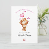 Carte de vœux premier ours en peluche de la Saint- (Debout devant)