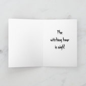 Carte de voeux "prenez garde d'heure Witching" (Intérieur)