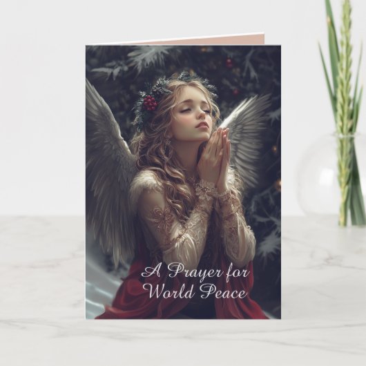 Carte de voeux Prière pour la paix (Devant)