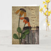 Carte de voeux primitive (Fleur jaune)