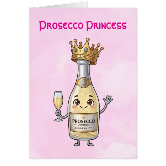 Carte de vœux Princesse Prosecco (Devant)