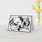 Carte de voeux principale de poulpe (Fleur jaune)