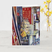 Carte de voeux probablement (Fleur jaune)