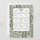 Carte de vœux professionnelle avec calendrier 2024 (Dos)