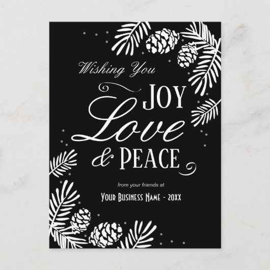 Carte de vœux professionnelle Cônes de pin de vaca (Devant)