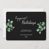 Carte de vœux professionnelle Moderne Eucalyptus d (Devant)