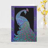 Carte de voeux - Proud Peacock (Fleur jaune)