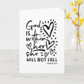 Carte de voeux Psalm 46 (Fleur jaune)