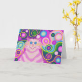 Carte de voeux Psy-cat-delic Rose 'Happy Birthday' (Fleur jaune)