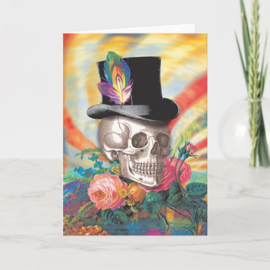 Carte de voeux Psychedelic Top Hat (Devant)