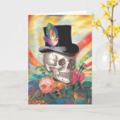 Carte de voeux Psychedelic Top Hat (Fleur jaune)