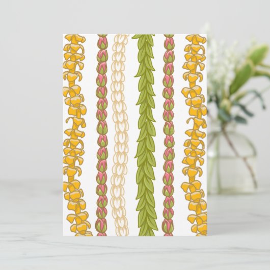 Carte de vœux Puakenikeni Lokelani Pikake Maile (Debout devant)