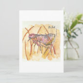 Carte de vœux puce (Debout devant)