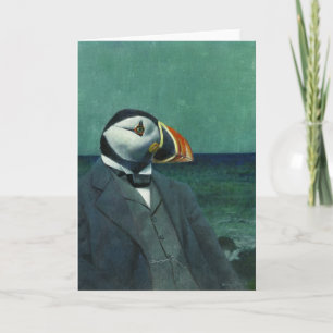 Carte de voeux Puffin Gentleman