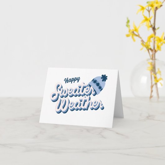 Carte de vœux Pull-over (Fleur jaune)