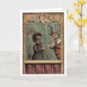 Carte de voeux "Punch and the Hangman" (Fleur jaune)