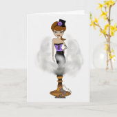 Carte de voeux punk de Jeanie de vapeur (Fleur jaune)