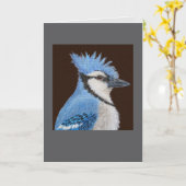 Carte de voeux Punk Jay (Fleur jaune)