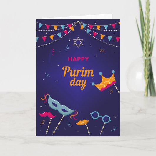 Carte de voeux Purim Day (Devant)