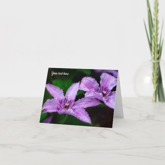 Carte de voeux Purple Clematis (Devant)