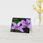 Carte de voeux Purple Clematis (Fleur jaune)
