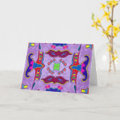 Carte de voeux Purple Dragon (Fleur jaune)