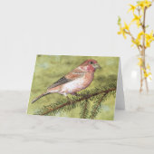 Carte de voeux Purple Finch (Fleur jaune)