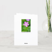 Carte de voeux Purple Geranium (Dos)