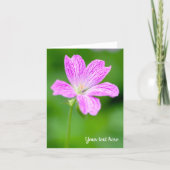 Carte de voeux Purple Geranium (Devant)