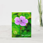 Carte de voeux Purple Geranium (Devant)