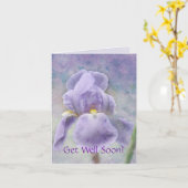 Carte de voeux Purple Iris (Fleur jaune)