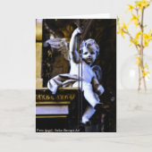 Carte de voeux Putto Angel (Fleur jaune)