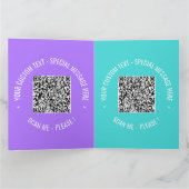 Carte de voeux QR Code Scan Info Texte et couleurs (Intérieur)