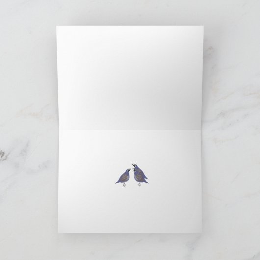 Carte de voeux Quail (Intérieur)