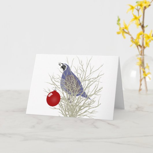 Carte de voeux Quail (Fleur jaune)