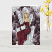 Carte de voeux Quartz trône (Fleur jaune)