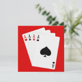 Carte de voeux Quatre As (Debout devant)