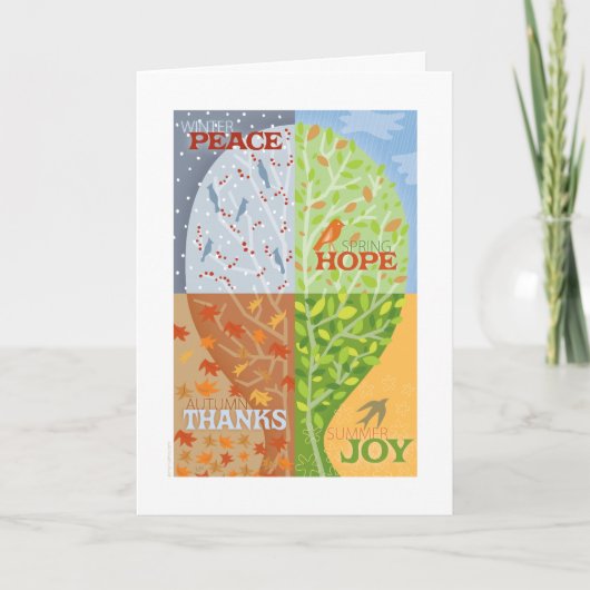 Carte de vœux Quatre Saisons (Devant)