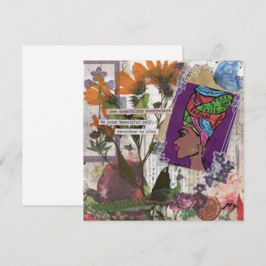 Carte de voeux Queen Flat (Devant / Derrière)