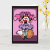 Carte de voeux Queen of Hearts (Fleur jaune)