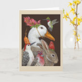 Carte de voeux "Quelques bons amis" (Fleur jaune)