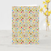Carte de voeux QUILT MOSAIC (Fleur jaune)