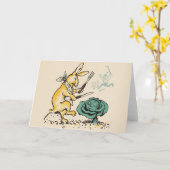Carte de voeux "Rabbit de chou" (Fleur jaune)
