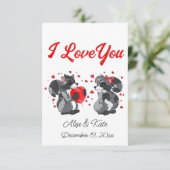 Carte de voeux Raccoon (Debout devant)