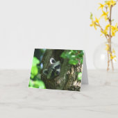 Carte de voeux Raccoon Friendship (Fleur jaune)