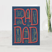 Carte de voeux Rad Papa Blue Doodle Fête des pères (Devant)