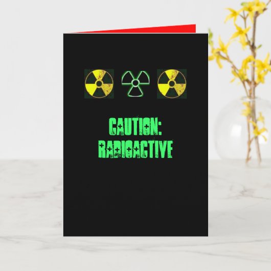 Carte de voeux radioactive (Fleur jaune)