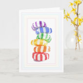 Carte de voeux RAINBOW CANDY (Fleur jaune)