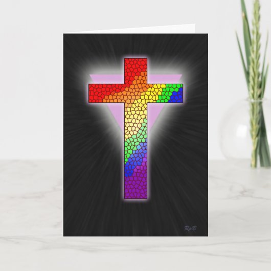 Carte de voeux Rainbow Cross (Devant)